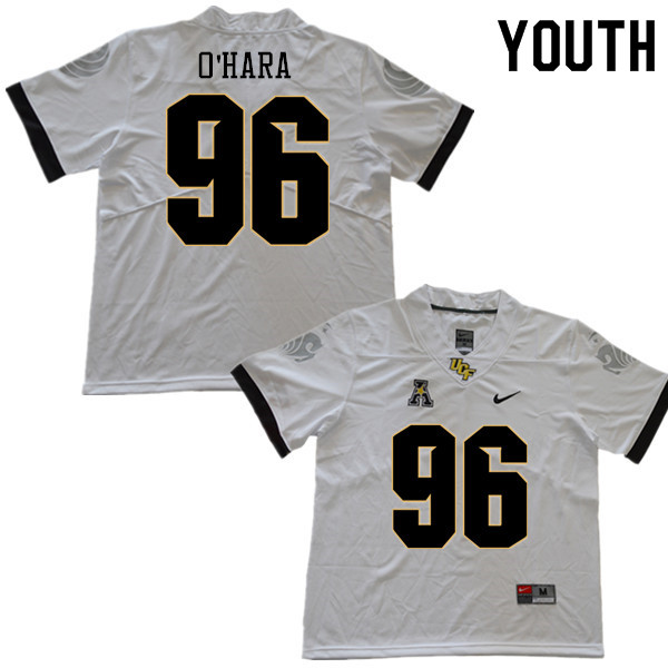 Youth #96 Trace O'Hara UCF Knights College Football Jerseys Sale-White